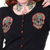 Banned - SUGAR SKULL Cardigan - Noir/Rouge Product image